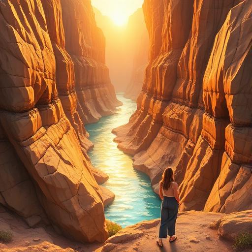 The River Carving a Canyon